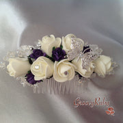 Cadbury Purple & Ivory Butterfly Crystal
