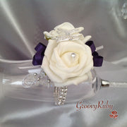 Cadbury Purple & Ivory Butterfly Crystal