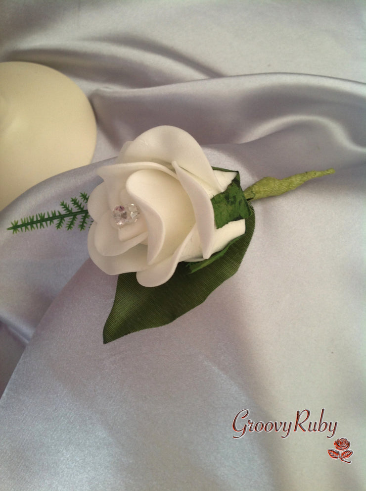 Baby Pink & Ivory Butterfly Crystal