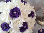 Cadbury Purple & Ivory Rose Crystal