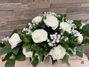 Ivory Roses With Gypsophila & Diamanté