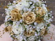 Light Gold & Ivory With Crystal