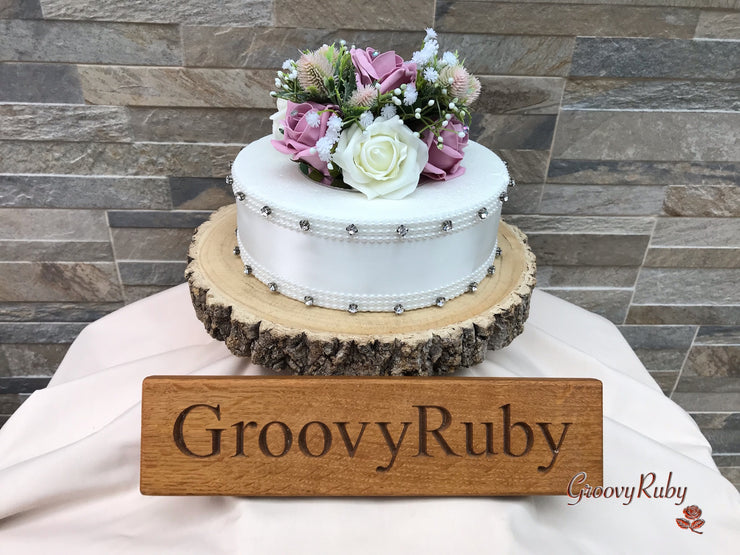 Light Pink Thistle With Foam Roses & Gypsophila