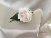 Single Pearl Rose Buttonhole - Colour of your Choice