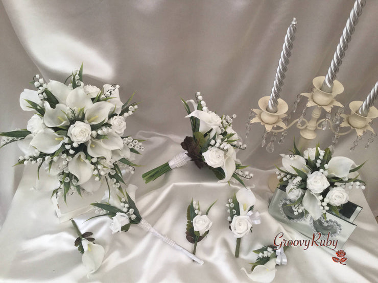 Lily of the Valley & Large Calla Lily