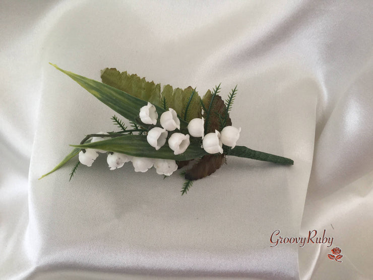 Single Lily of the Valley Buttonhole