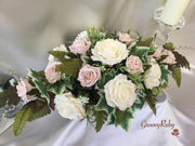 Small Tiger Lilies & Vintage Mocha Pink Roses With Foliage