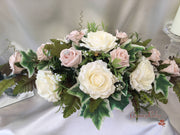 Small Tiger Lilies & Vintage Mocha Pink Roses With Foliage