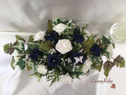 Navy & Ivory Butterfly Crystal