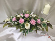 Baby Pink Rose, Large Calla Lily & Lily of the Valley Table Centrepiece