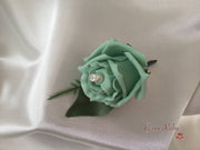 Single Pearl Rose Buttonhole - Colour of your Choice