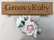 Mocha Pink Thistle With Foam Roses & Gypsophila