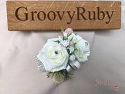 Mocha Pink Thistle With Foam Roses & Gypsophila