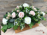 Mocha Pink Thistle With Foam Roses & Gypsophila