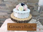 Navy & Mocha Pink Foam Roses With Victorian Embellishment