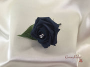 Single Crystal Rose Buttonhole - Colour of your Choice