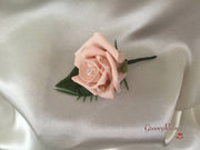 Single Pearl Rose Buttonhole - Colour of your Choice