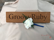 Royal Blue Silk & Ivory Roses With Gypsophila *Limited Edition*