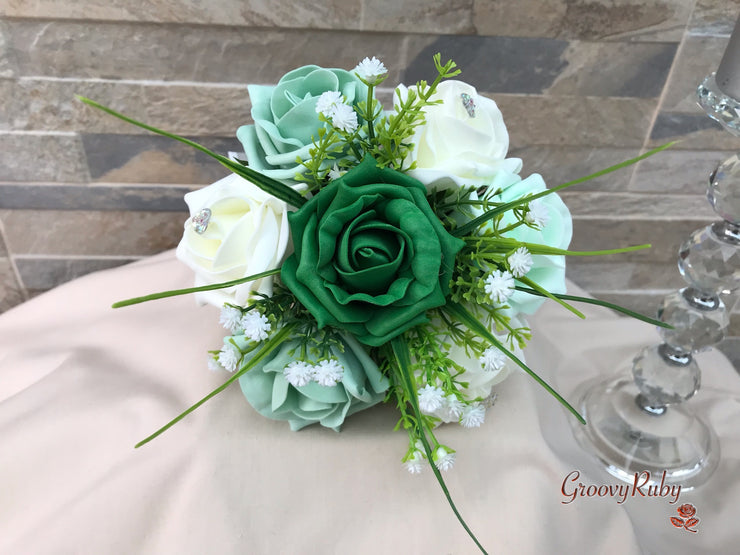 Shades of Green With Sage Ribbons
