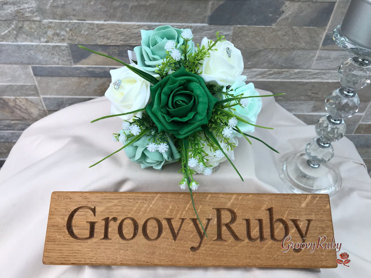 Shades of Green With Sage Ribbons