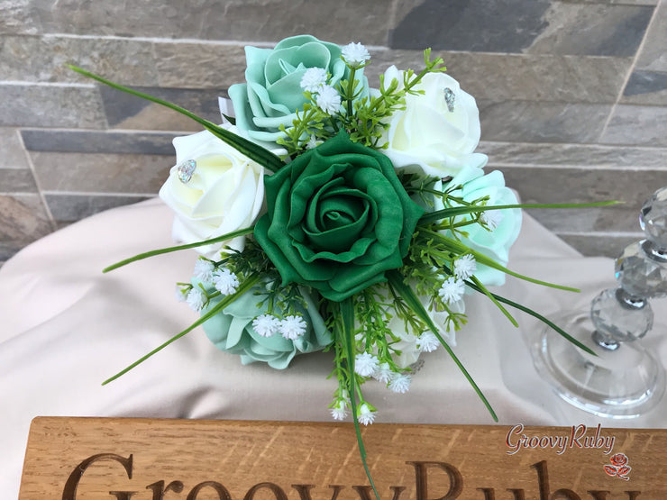 Shades of Green With Sage Ribbons