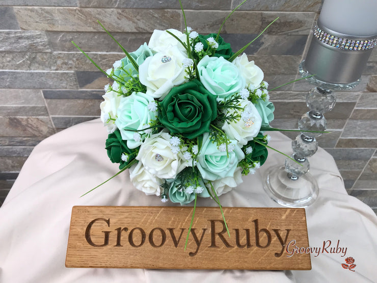 Shades of Green With Sage Ribbons
