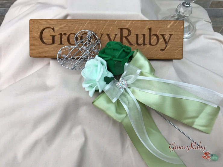 Shades of Green With Sage Ribbons