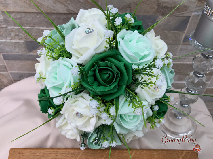 Shades of Green With Sage Ribbons