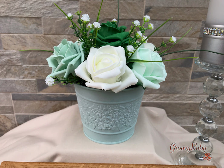 Shades of Green With Sage Ribbons