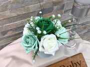 Shades of Green With Sage Ribbons