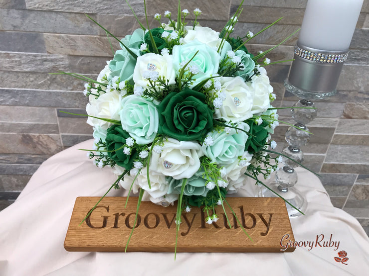 Shades of Green With Sage Ribbons