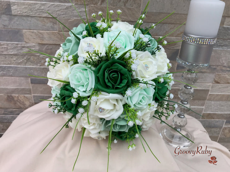 Shades of Green With Sage Ribbons