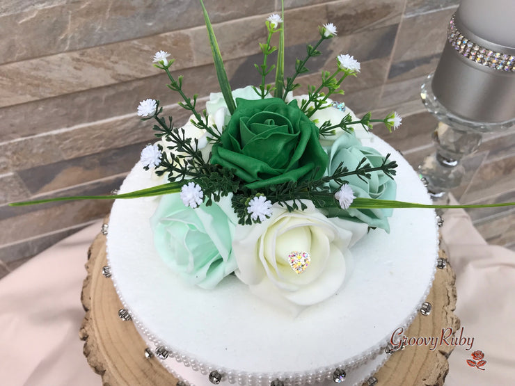 Shades of Green With Sage Ribbons