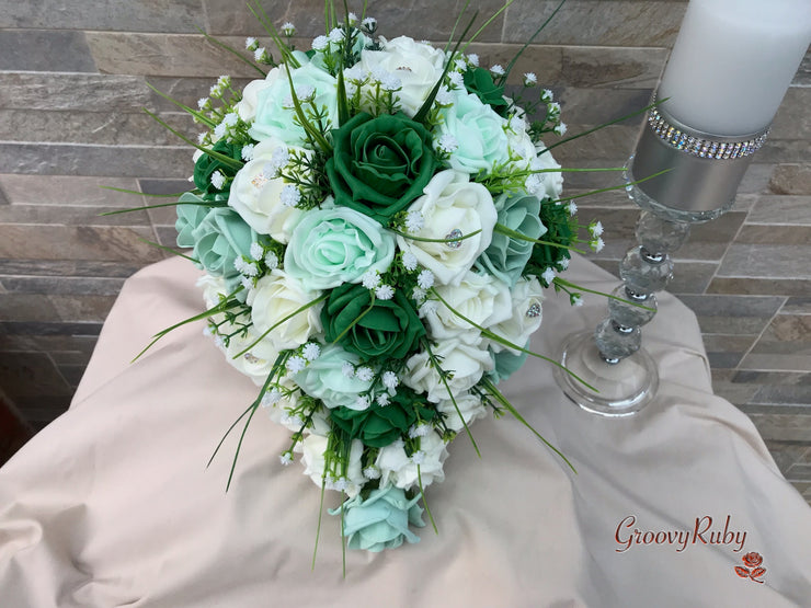 Shades of Green With Sage Ribbons