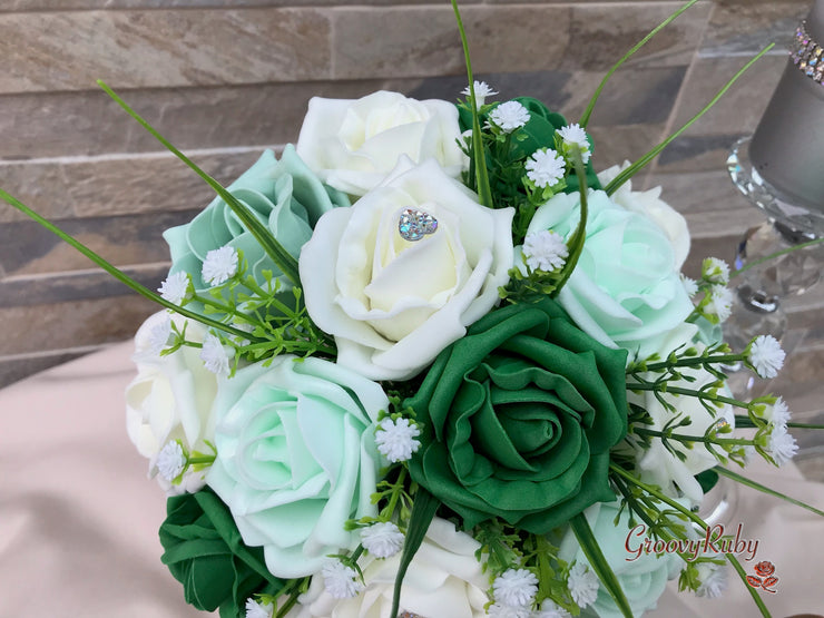 Shades of Green With Sage Ribbons