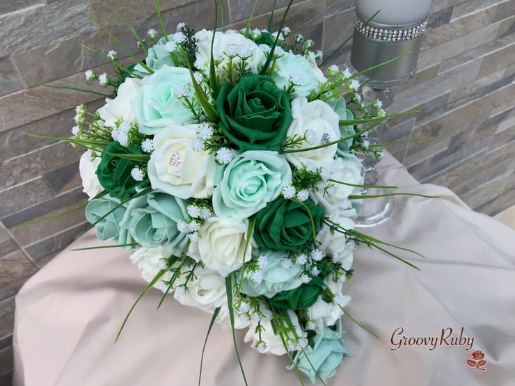 Shades of Green With Sage Ribbons