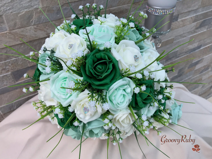 Shades of Green With Sage Ribbons