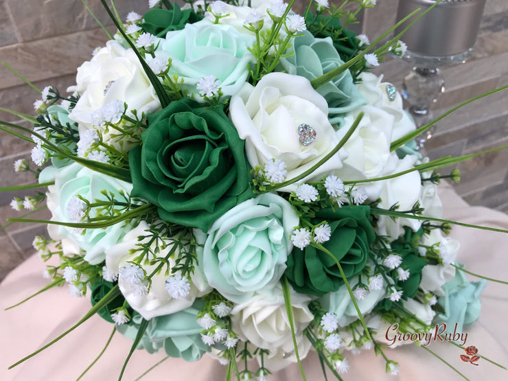 Shades of Green With Sage Ribbons
