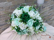 Shades of Green With Sage Ribbons
