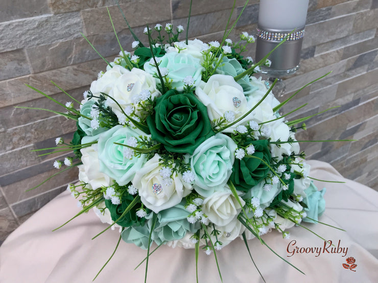 Shades of Green With Sage Ribbons