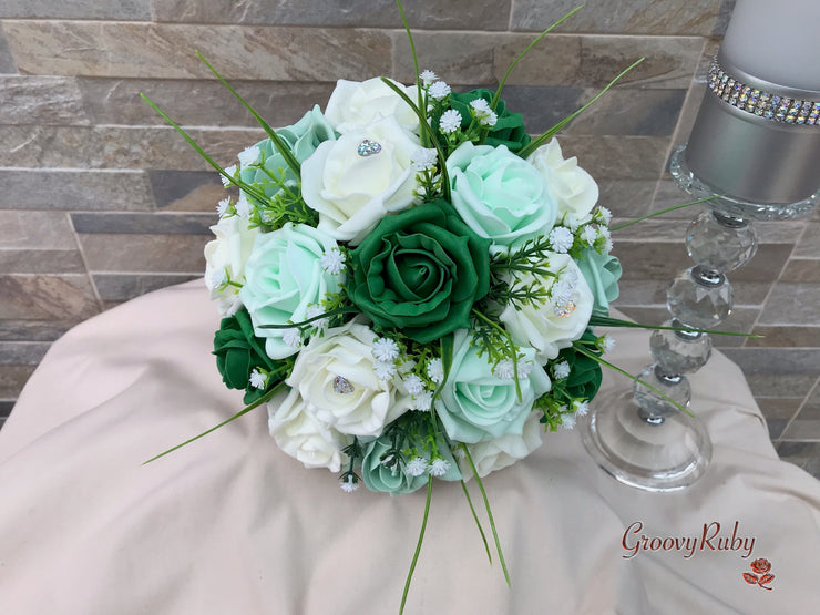 Shades of Green With Sage Ribbons