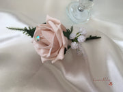 Mocha Pink Roses & Ivory Carnations With Calla Lily & Gypsophila