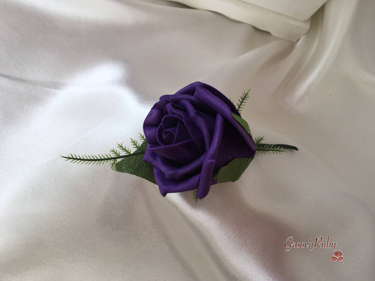 Cadbury Purple Glitter Rose With Silver Babies Breath