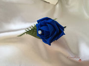 Small Tiger Lilies & Royal Blue Roses With Foliage