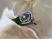 Rose Bouquets With Silver Satin Diamante Flowers