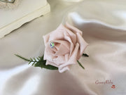 Small Tiger Lilies & Vintage Mocha Pink Roses With Foliage