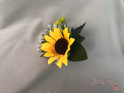 Sunflowers With Gypsophila