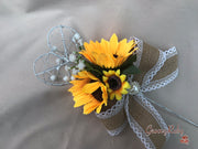 Sunflowers With Gypsophila