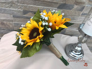 Sunflowers With Gypsophila