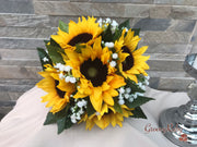 Sunflowers With Gypsophila